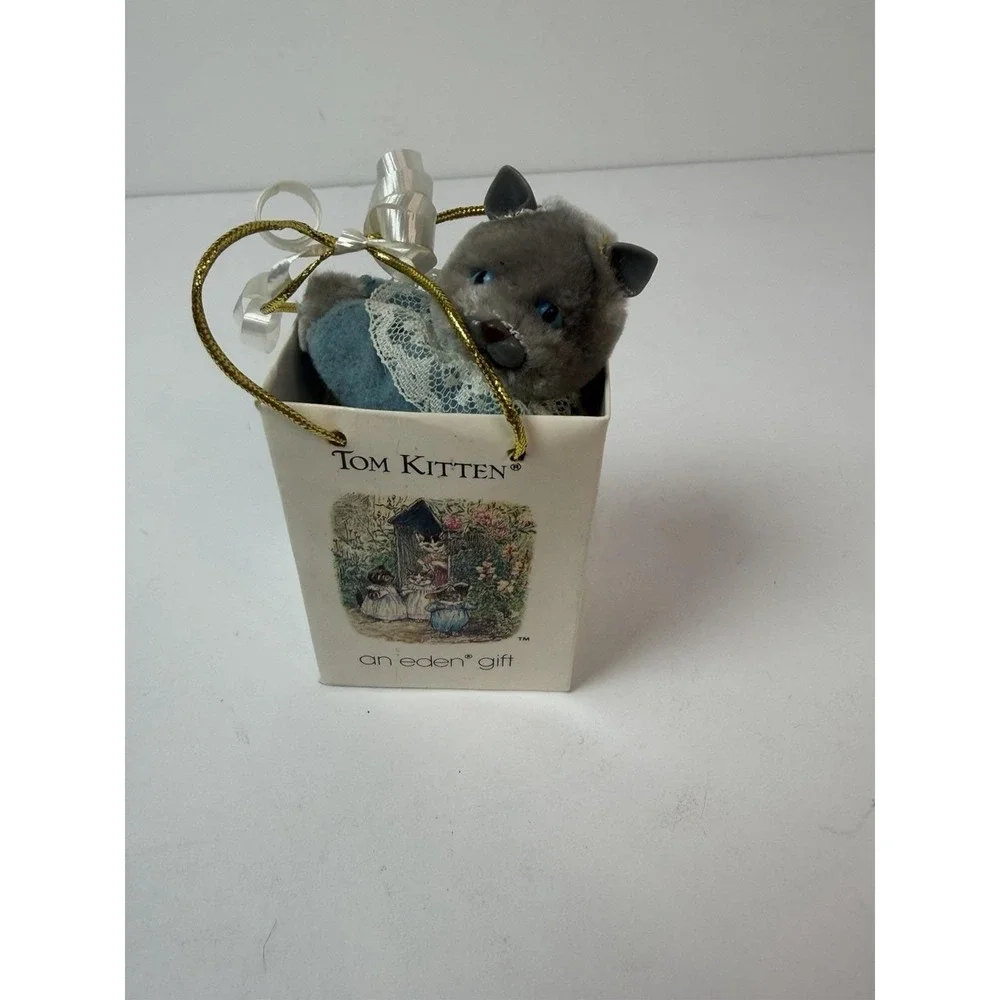 Tale of Tom Kitten Plush Clip with Gift Bag Beatrix Potter Eden Toy 3.5